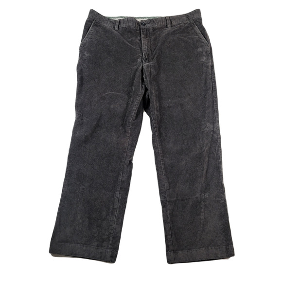 L.L. Bean Corduroy Pants Mens 38 x 29 Grey Stretch Cotton‎ Blend - Picture 1 of 8